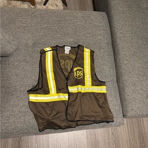 UPS Brown Safety Vest with Reflective Stripes